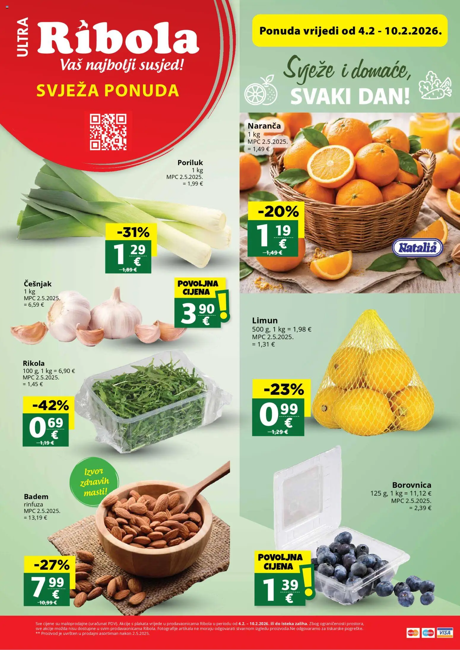 Pregled letka Svježa Ponuda trgovine Ribola vrijedi od 04.02.2026