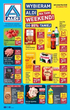 Pogląd gazetki "Tani weekend 5-7.02 w ALDI" ze sklepu Aldi ważnej od 04.02.2026