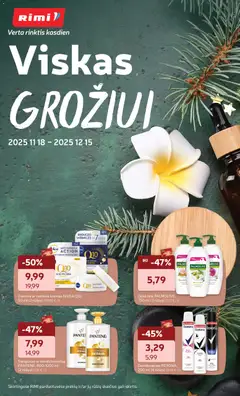 Rimi parduotuvės leidinio Viskas grožiui galiojančio nuo 2025.11.18 peržiūra