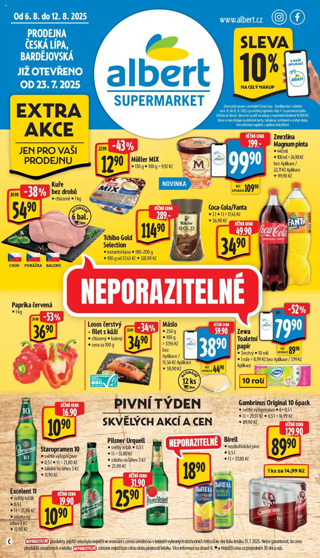  ALBERT leták od 06.08.2025 - Akční leták "Supermarket - Česká Lípa"
