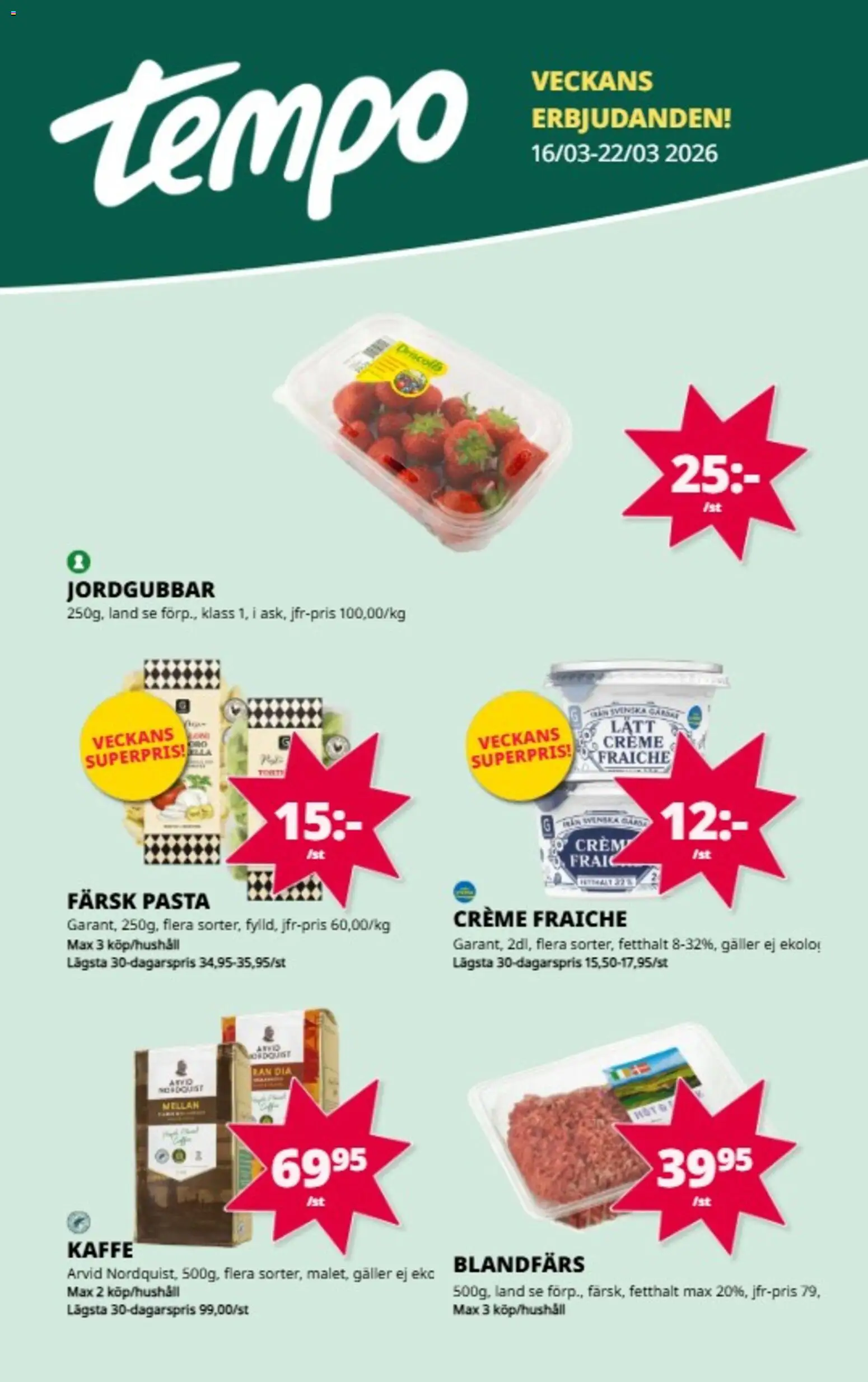 Förhandsgranska reklamblad Tempo erbjudanden från butik Tempo gäller från 16/03/2026