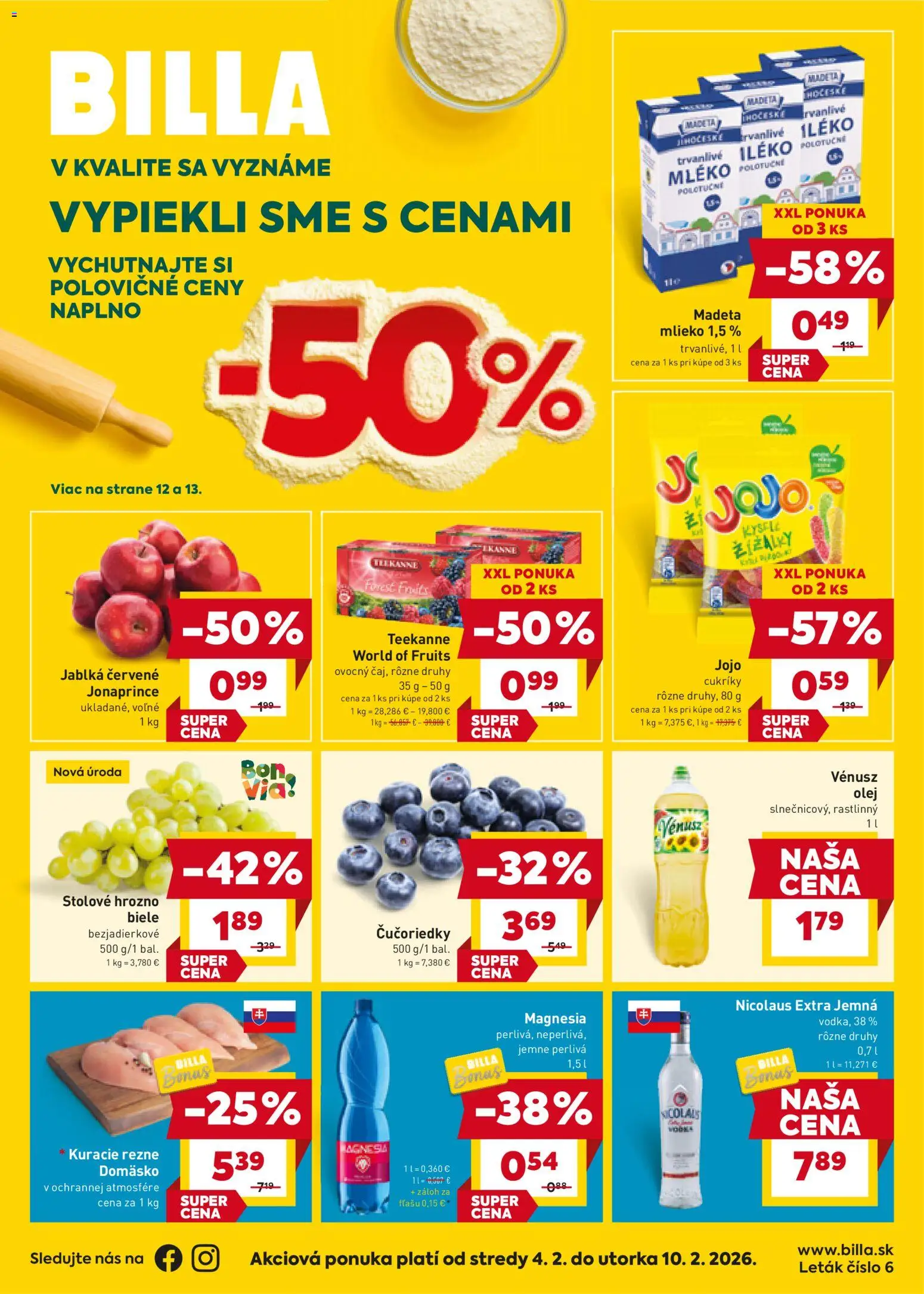 Náhľad Billa letáku platného od 04.02.2026