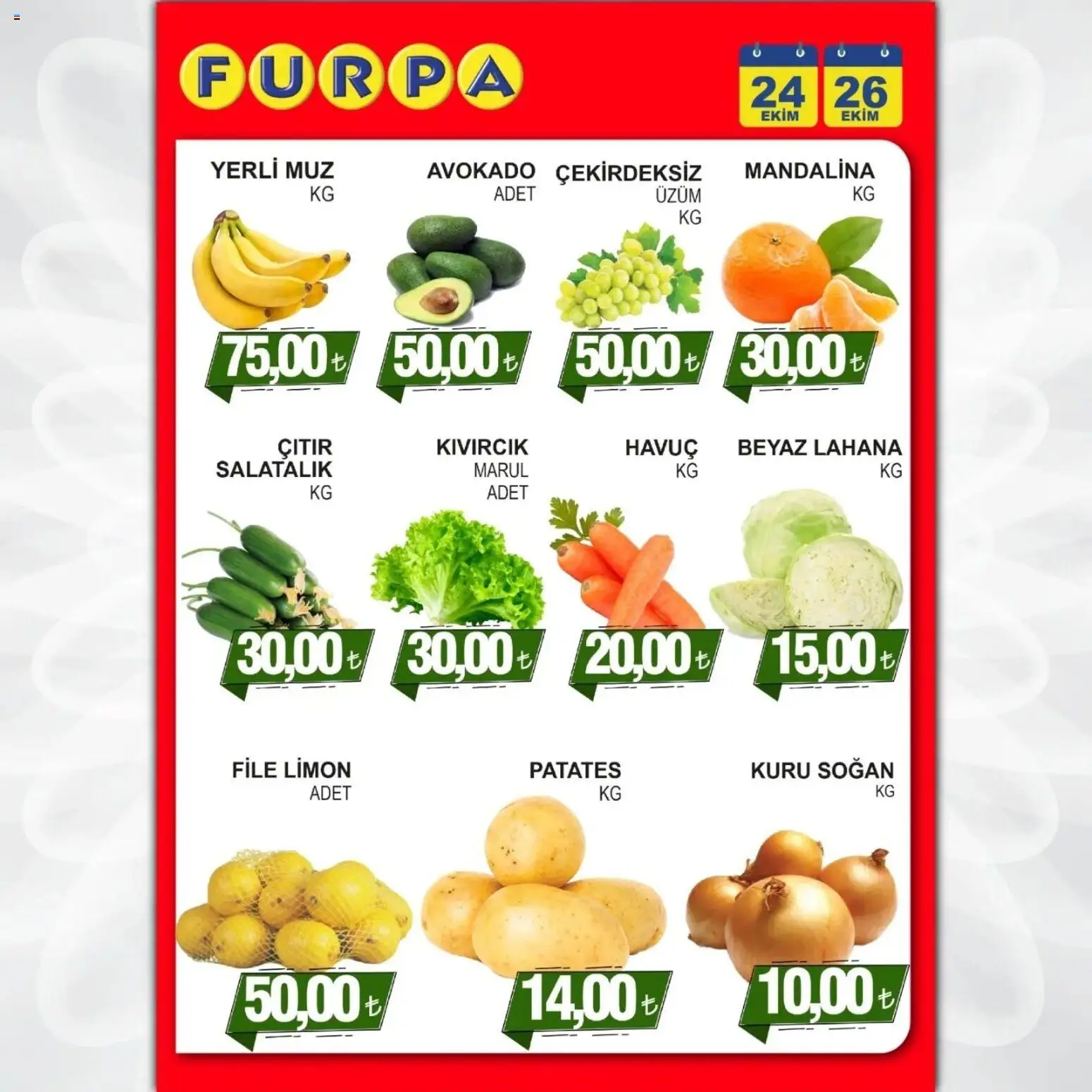 Furpa Cuma’dan Pazar’a Katalog (24 - 26 Ekim 2025) - Sayfa numarası 1