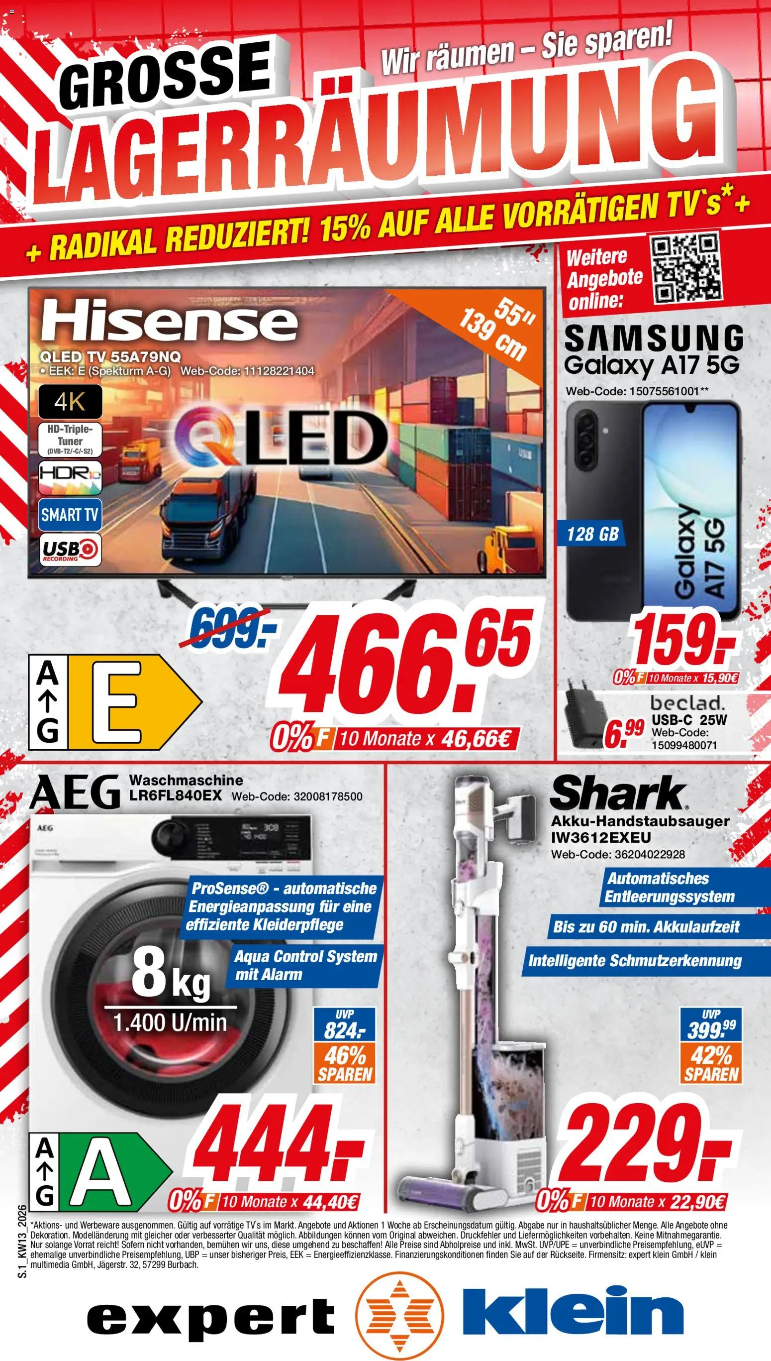 Vorschau von dem Prospekt des Geschäftes Expert, gültig ab dem 23.03.2026 - Samsung, Waschmaschine, TV, Smart TV, Hisense