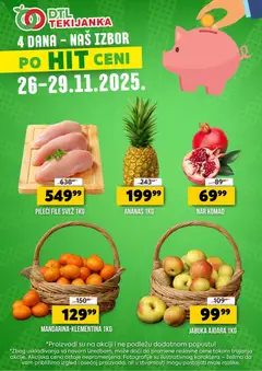 Pregled Tekijanka kataloga - važi od 26.11.2025