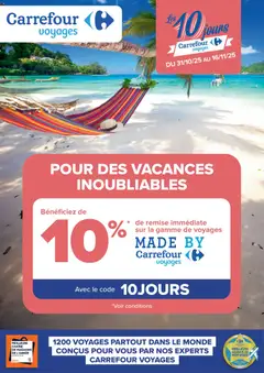 Prévisualisation de Les 10 jours carrefour voyages du magasin Carrefour Market formulaire valide 31/10/2025