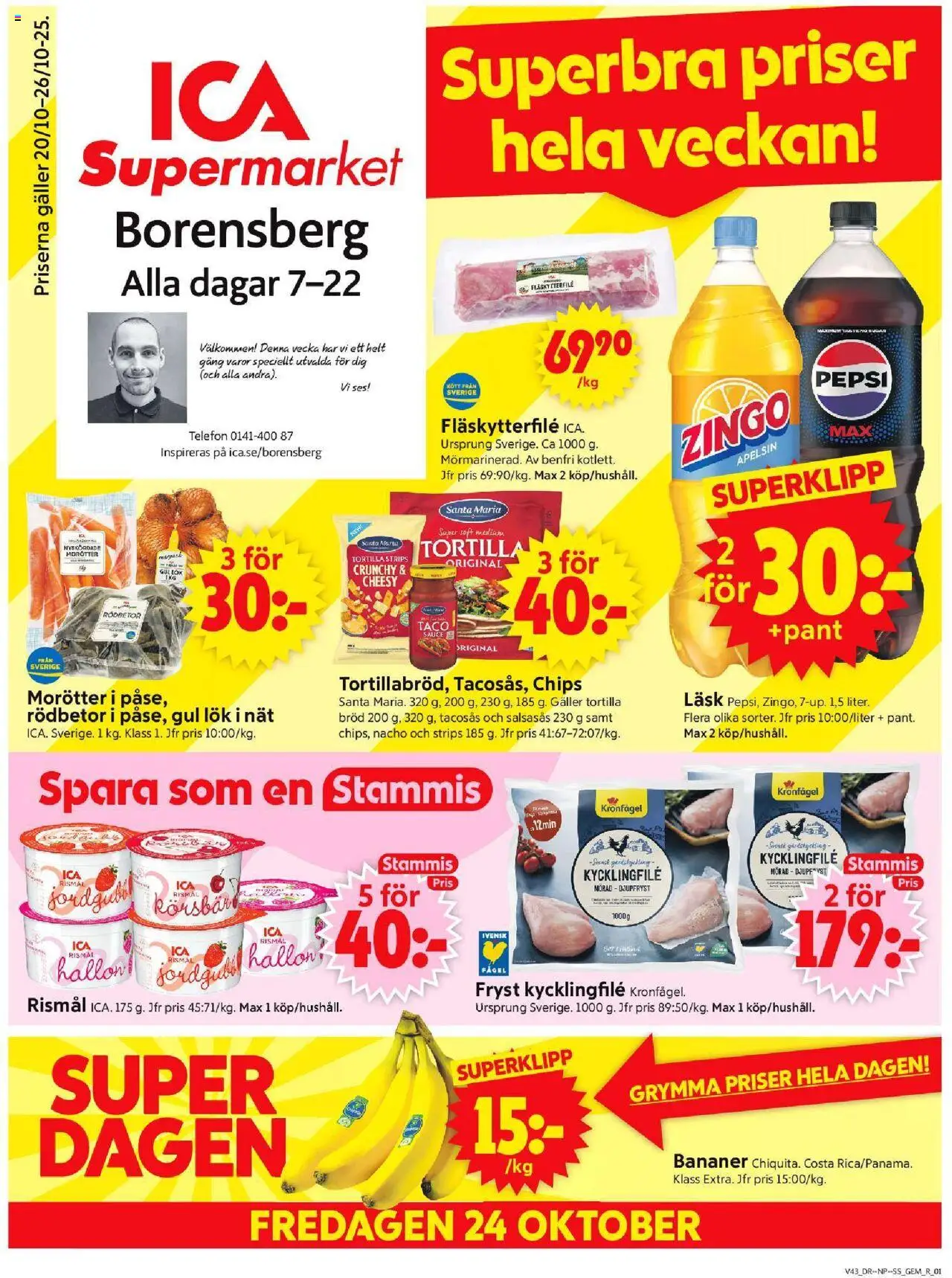 Borensberg är giltig 20/10 2025 > Veckans Erbjudanden gäller från 20/10/2025 till 26/10/2025 sidnummer 1