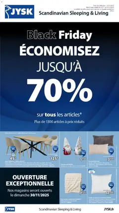 Prévisualisation de Black Friday du magasin Jysk formulaire valide 25/11/2025