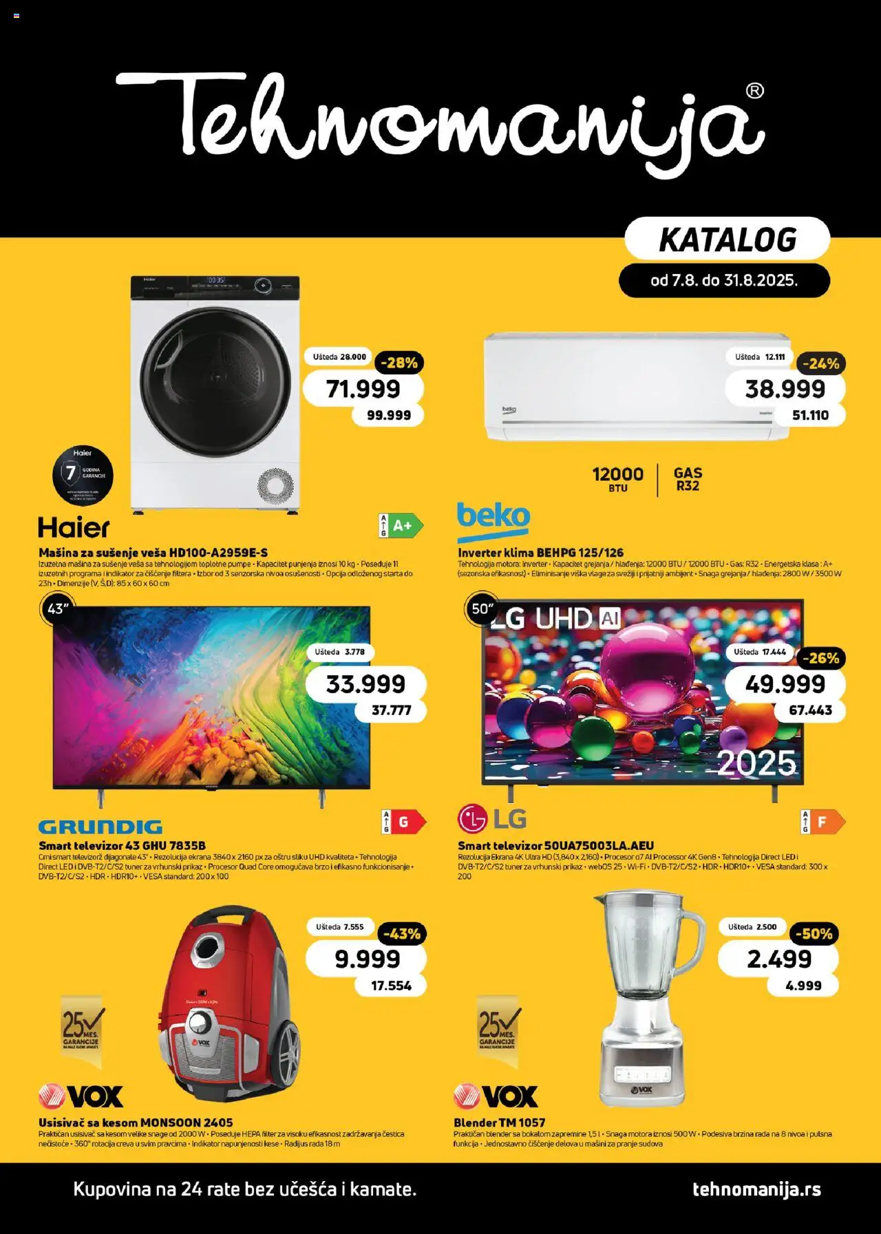 Tehnomanija katalog važi od 07.08.2025 - stranica 1