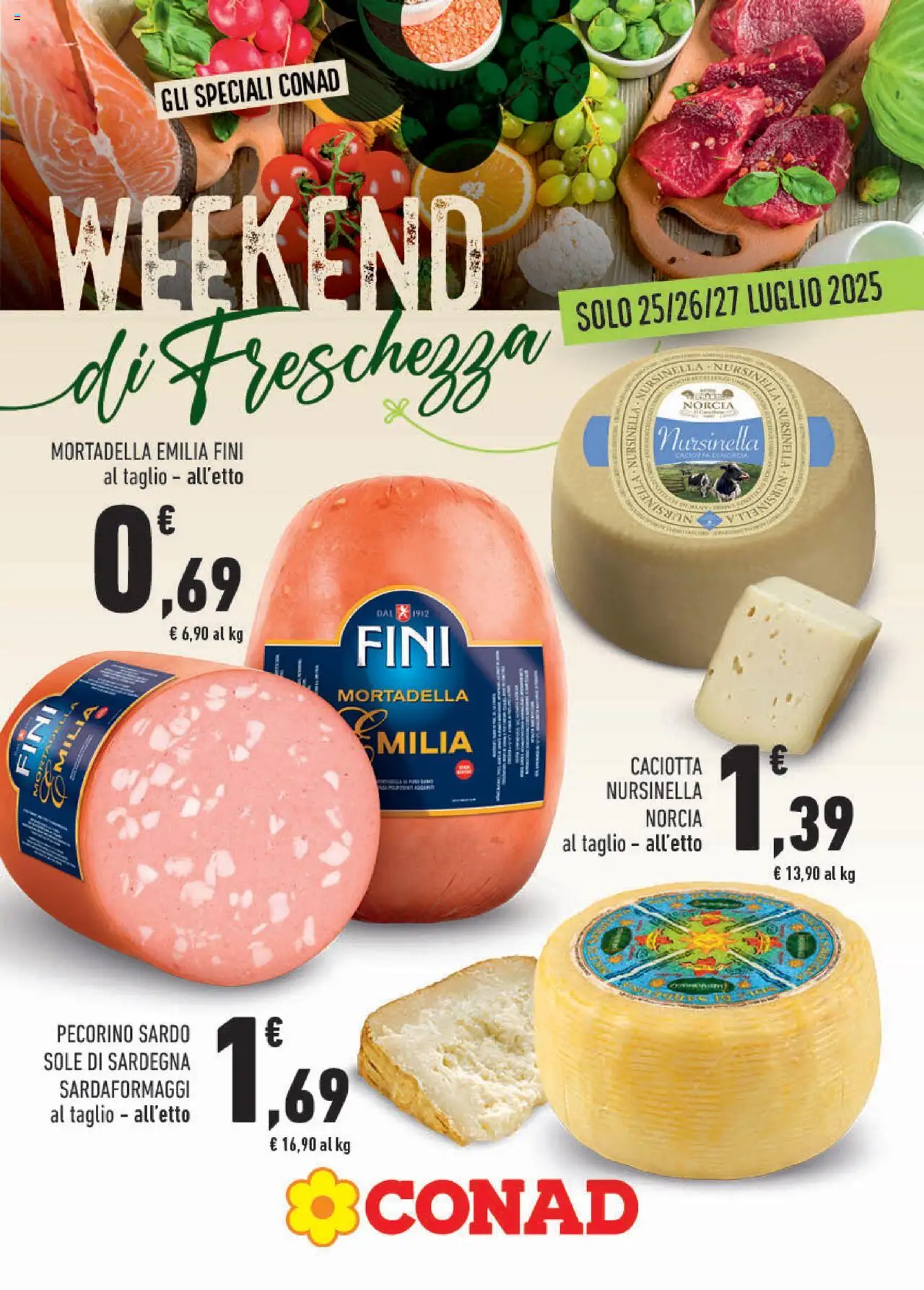 Volantino Conad valido da 25/07/2025 numero di pagina 1