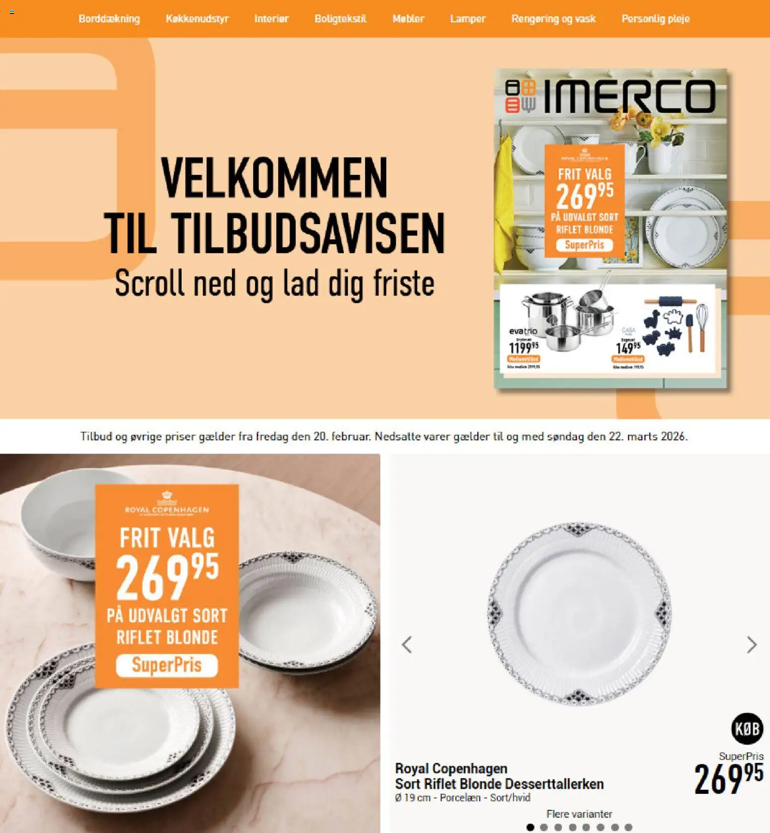 Eksempel på tilbudsavis Tilbudsavis fra butik Imerco gyldig fra 20/02/2026