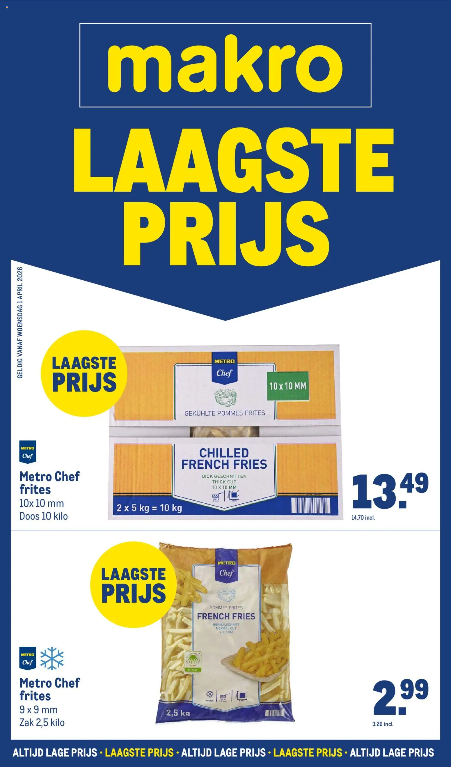 Voorbeeld van Makro folder - Laagste prijs van winkel Makro geldig vanaf 01-04-2026