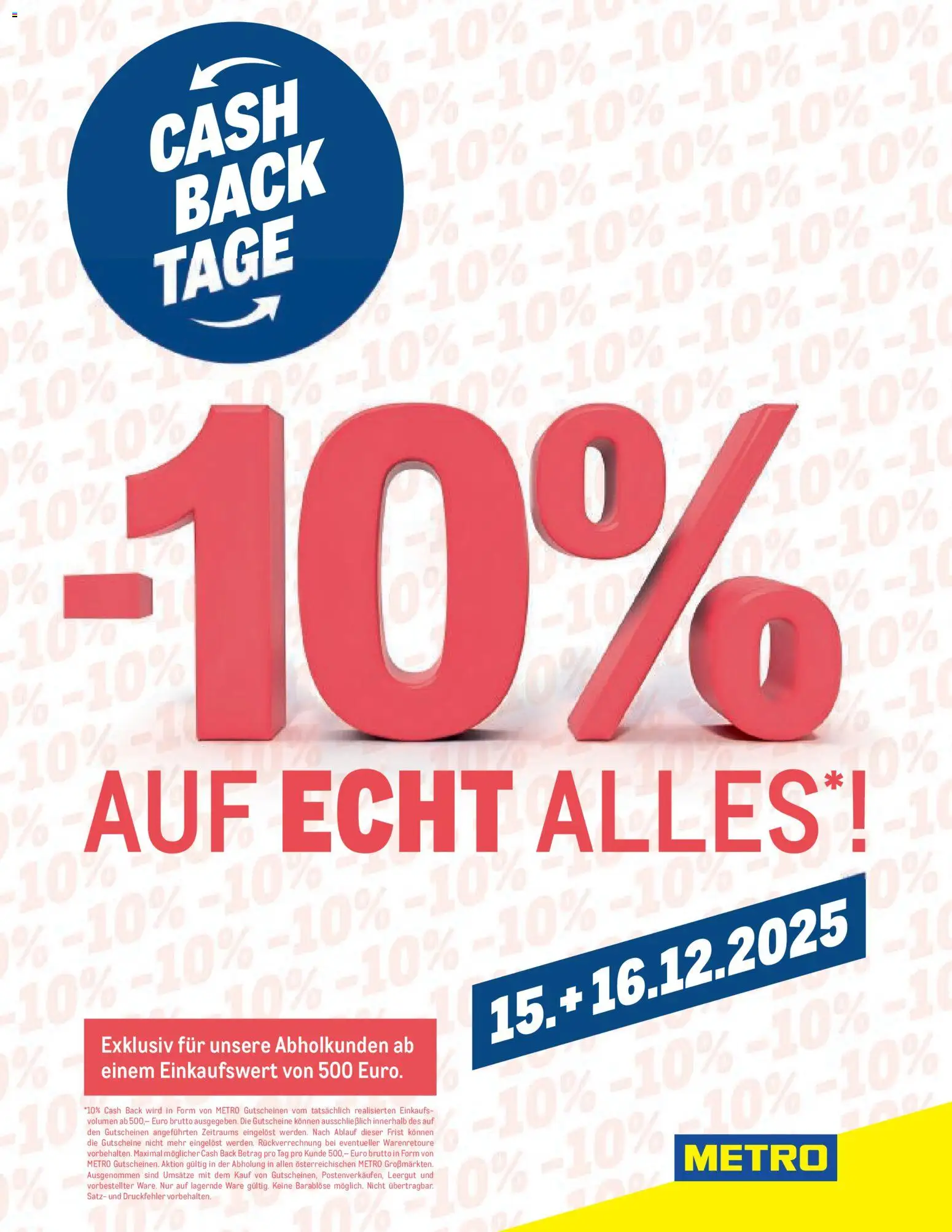 Vorschau der Angebote: Metro Cashback gültig ab 15.12.2025