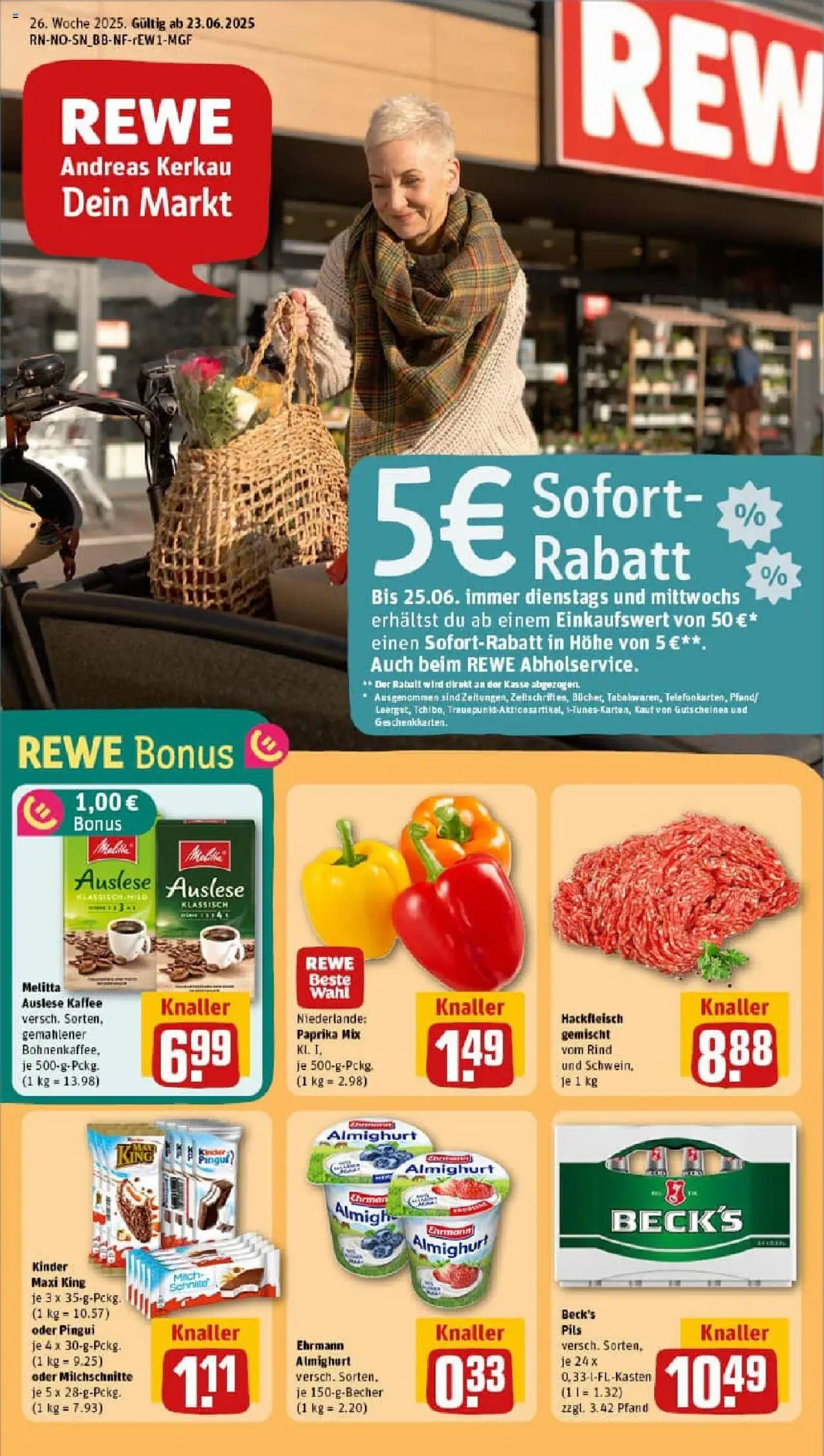 REWE Prospekt ab 22.06.2025 nächste Woche - Prospekt Lauenförde	
