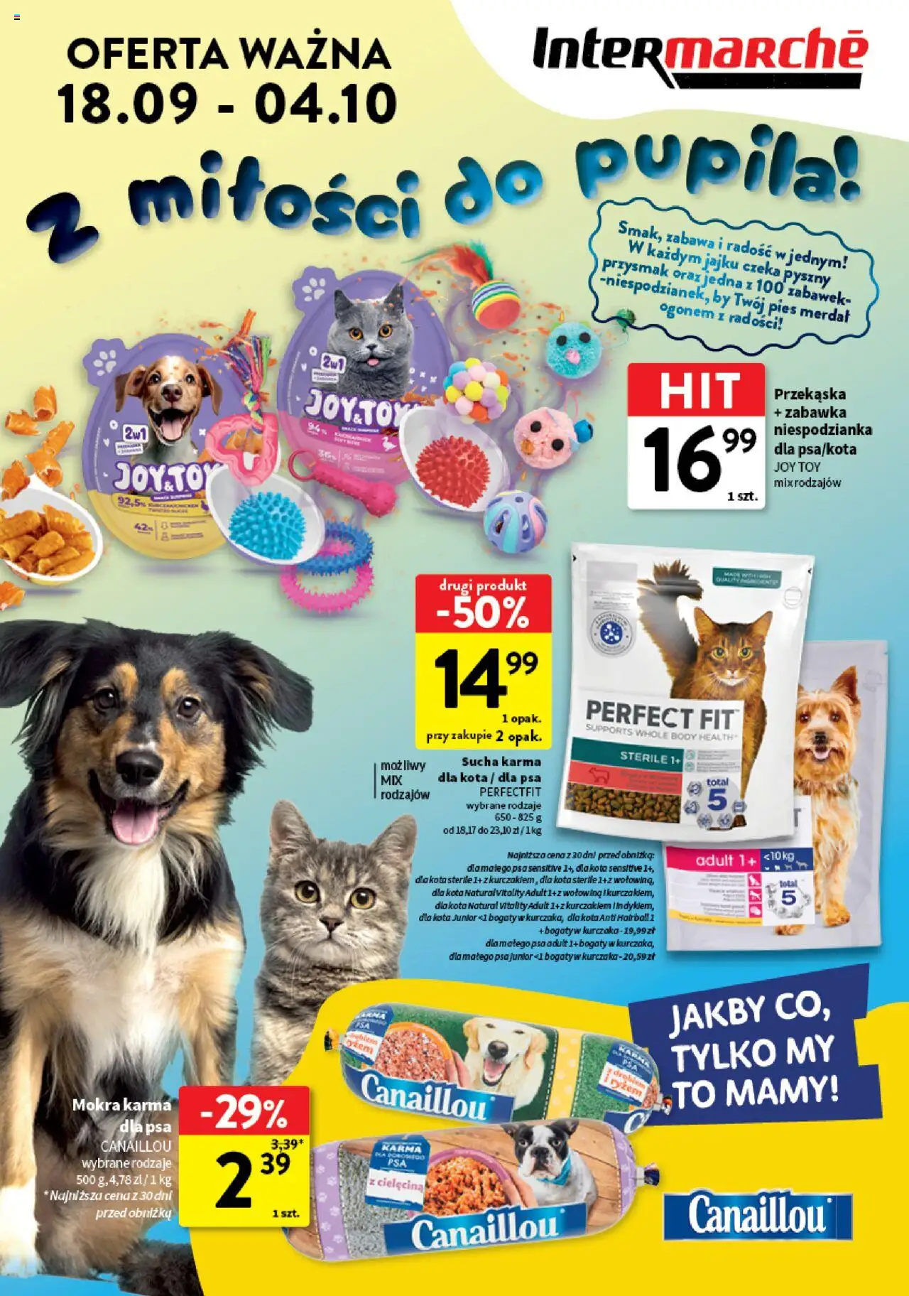 Intermarche Z miłości do pupila od 18.09.2025 - Nowa Gazetka - Numer strony 1
