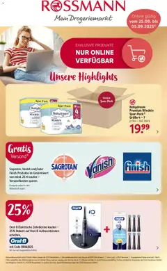 Vorschau von dem Prospekt des Geschäftes Rossmann, gültig ab dem 25.08.2025