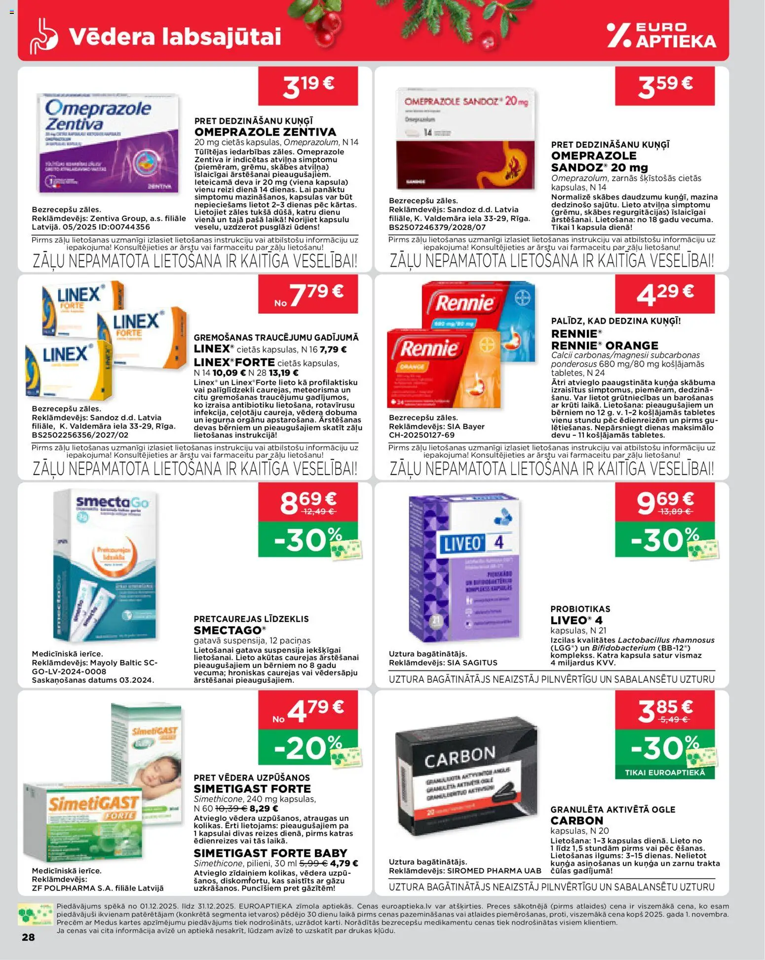 Skatīt Euroaptieka akciju bukletu, derīgs no 2025.12.01