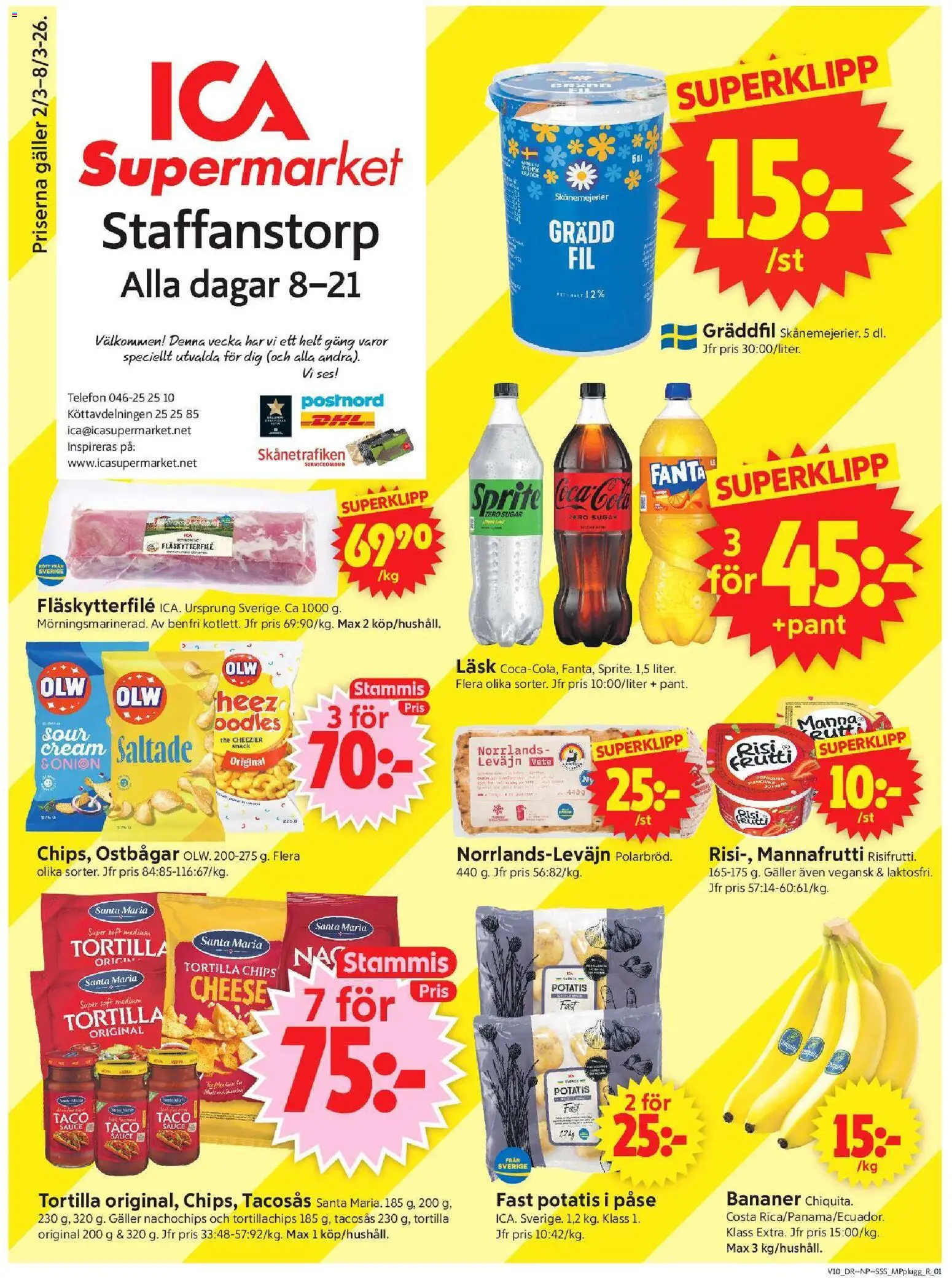Förhandsgranska reklamblad Staffanstorp från butik ICA Supermarket gäller från 02/03/2026