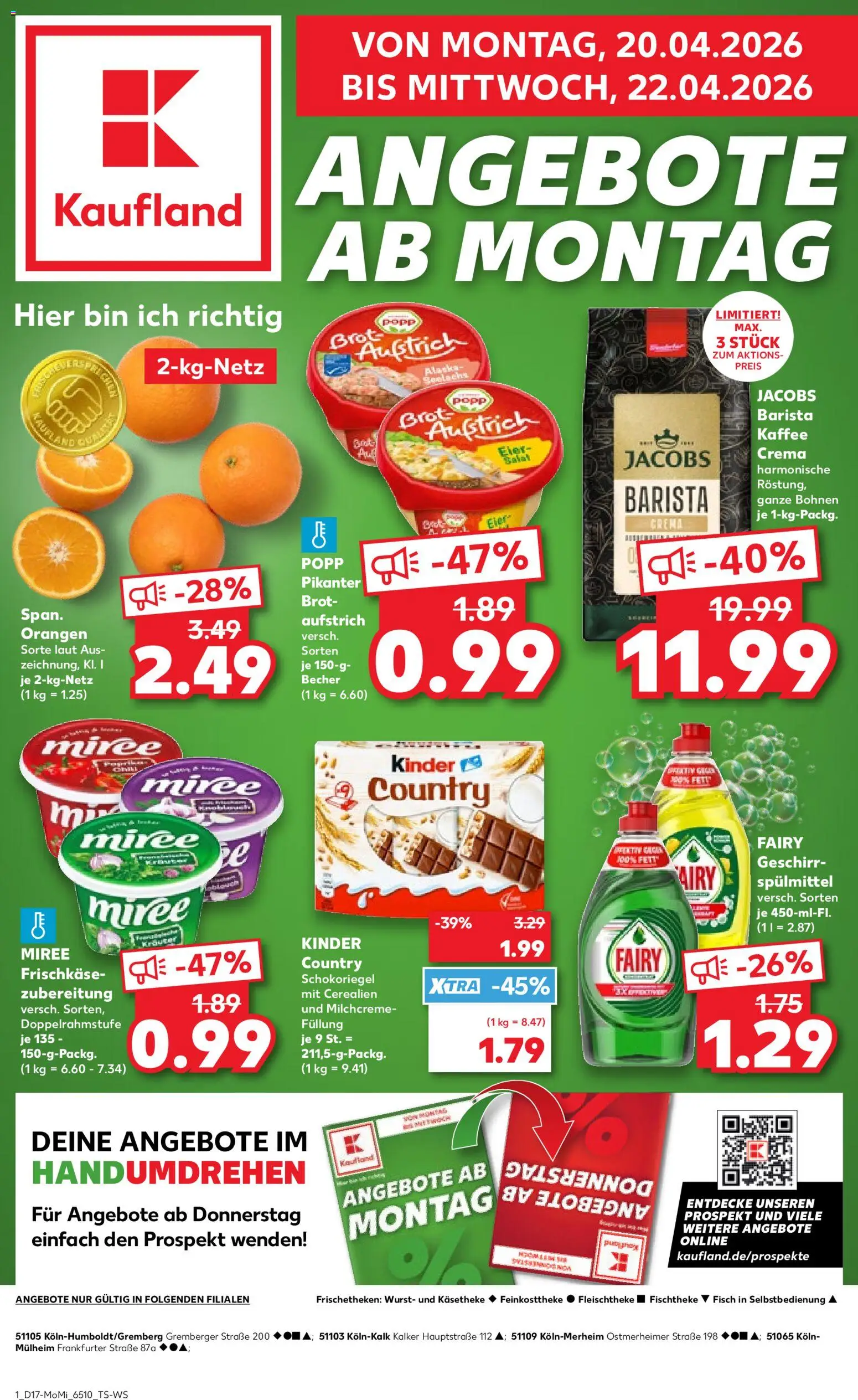 Voorbeeld van Kaufland DE - DE Folder Köln van winkel Kaufland DE geldig vanaf 20-04-2026