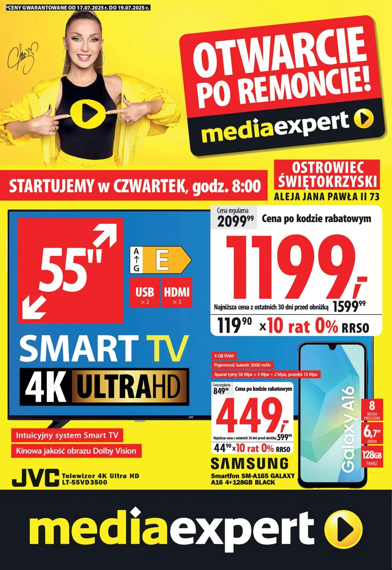 Mediaexpert Otwarcie po remoncie - Ostrowiec Świętokrzyski, Aleja Jana Pawła II 73 od 17.07.2025 - Nowa Gazetka - Numer strony 1