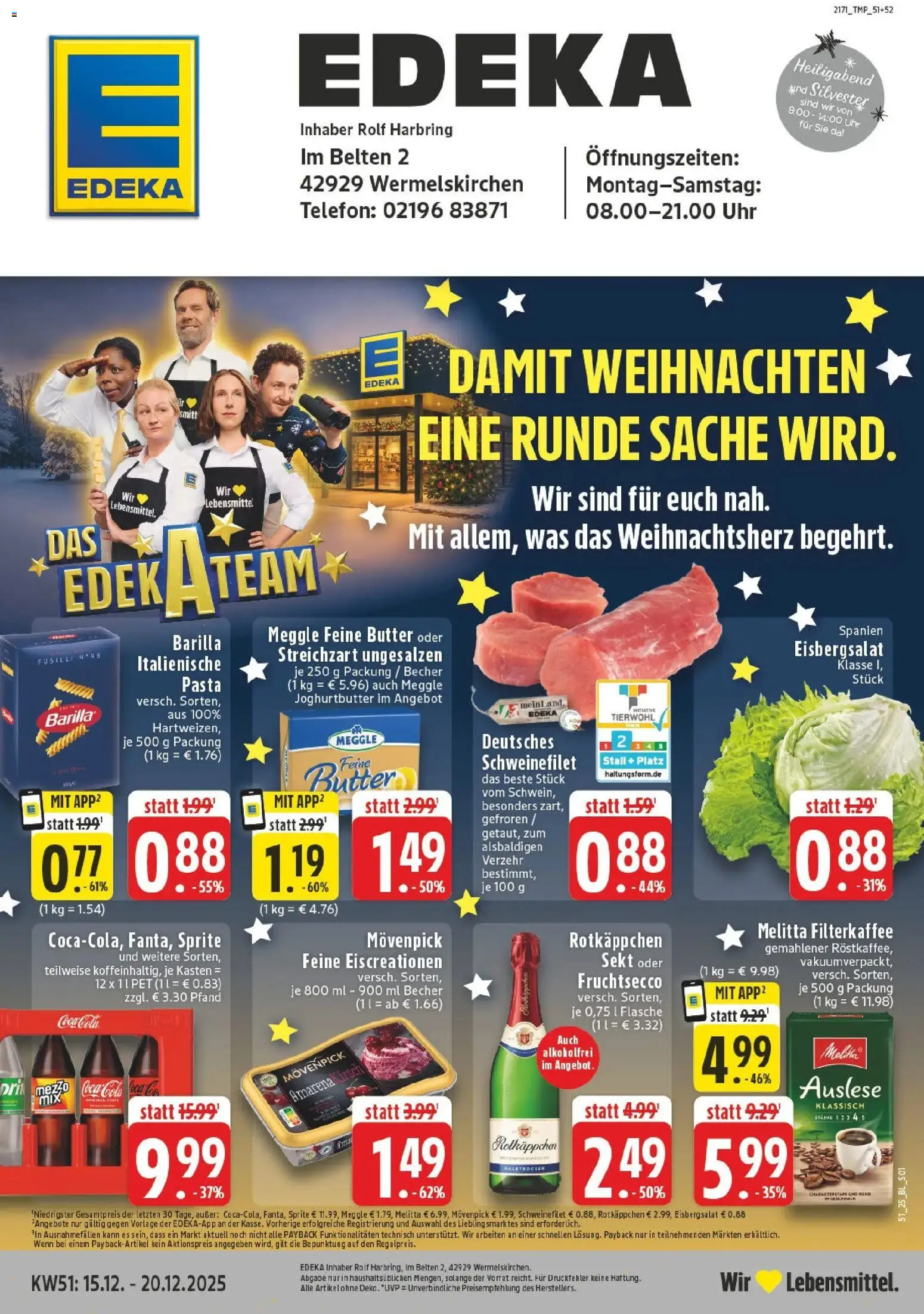 Vorschau von dem Prospekt des Geschäftes Edeka, gültig ab dem 15.12.2025