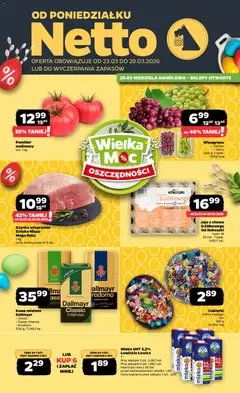 Pogląd gazetki "Netto gazetka od poniedziałku spożywcza" ze sklepu Netto ważnej od 23.03.2026