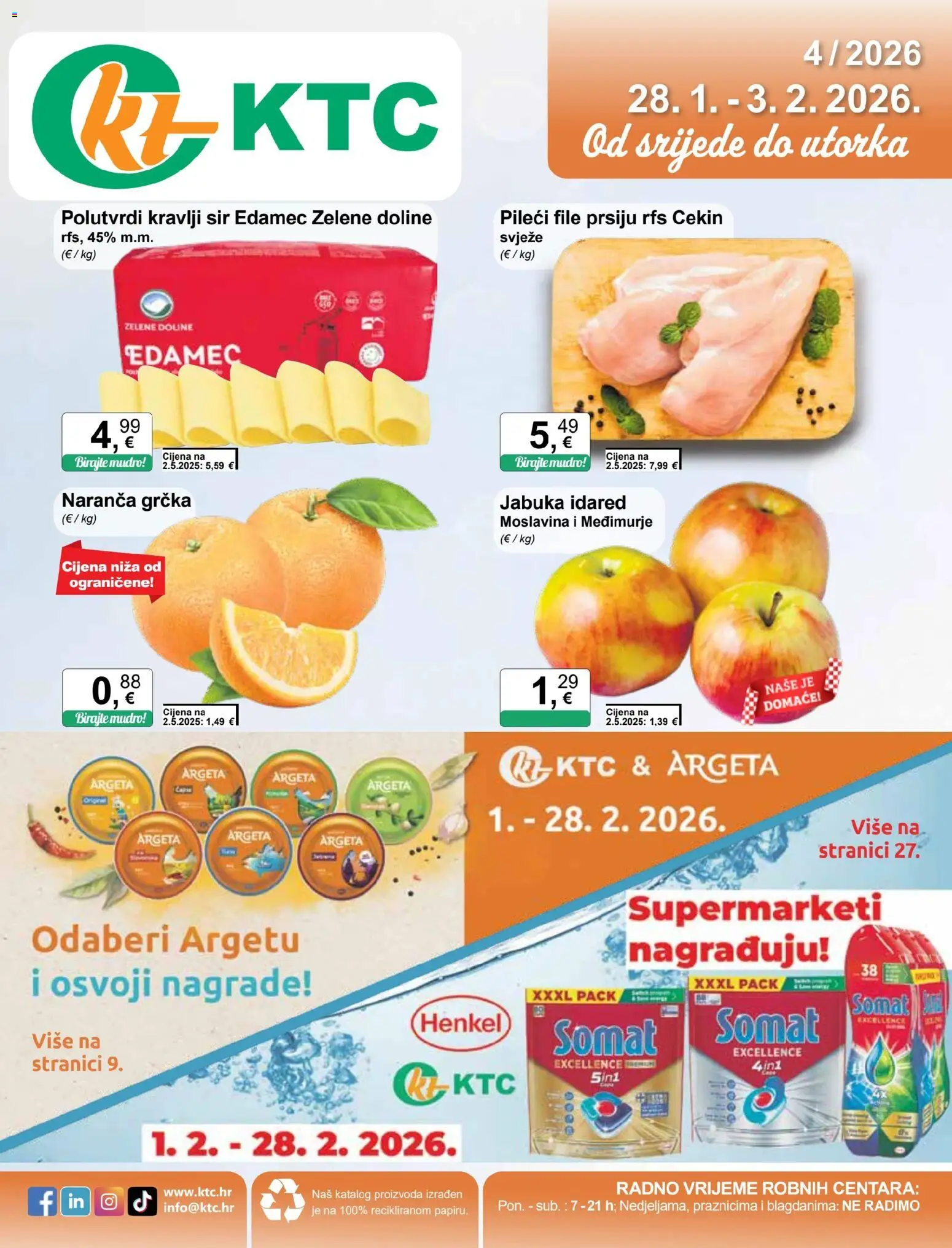 Pregled letka Katalog trgovine KTC vrijedi od 28.01.2026