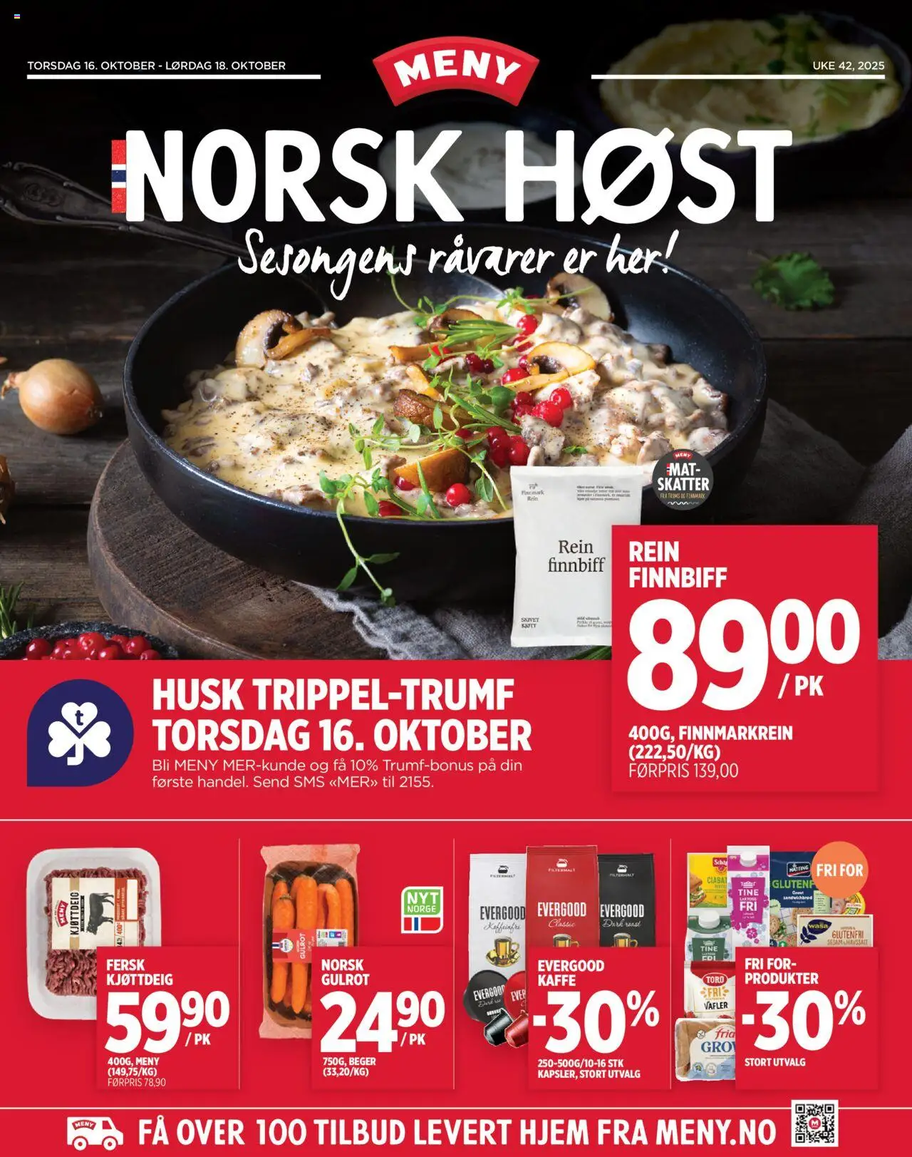 Norsk Høst Meny gyldig fra 16/10/2025 - Sidenummer 1