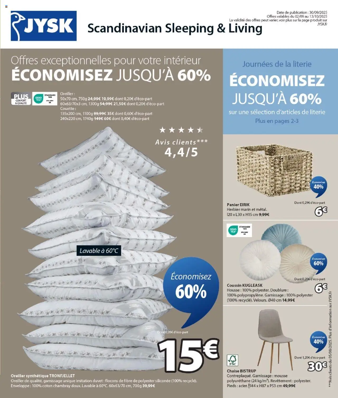 Prospectus de la boutique Jysk valable du 02/10/2025 - Page numéro 1