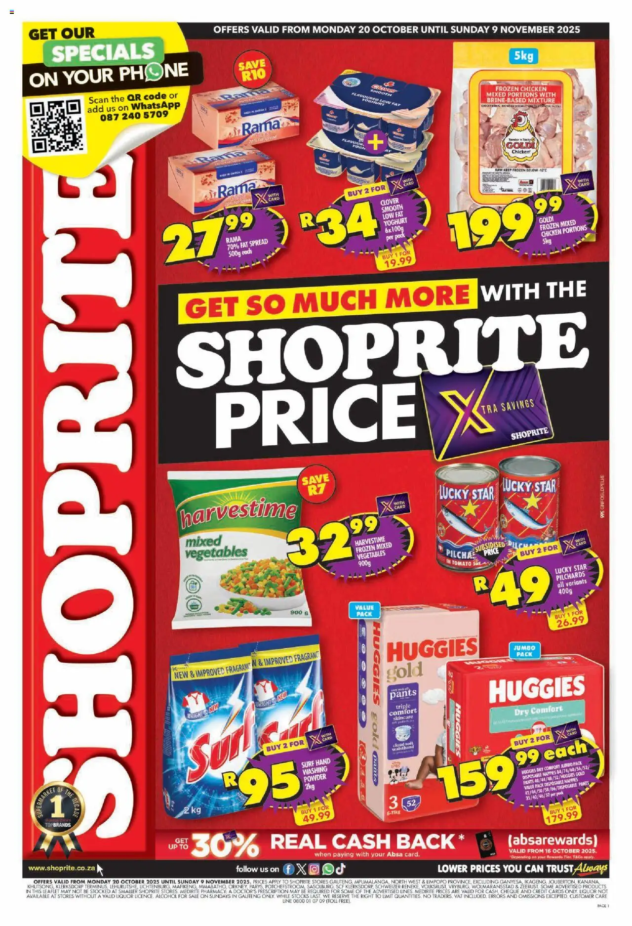 Shoprite Gauteng - Shoprite Price 20/10 - 09/11/2025 >> Catalogue