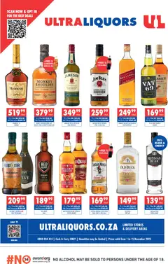 Preview of Ultra Liquors flyer valid from 01/11/2025