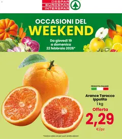 Anteprima dell'opuscolo Volantino Weekend dal negozio Interspar valido da 19/02/2026