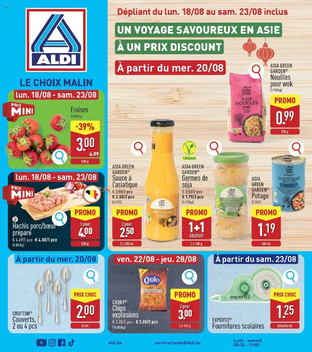 Aldi shop Folder de la semaine 34 geldig vanaf 18/08/2025 - Paginanummer 1
