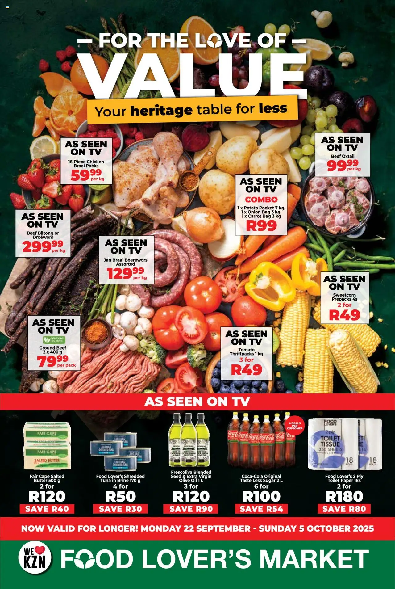 Food Lover's Market KwaZulu-Natal - For the Love of Value from 22/09 - 05/10/2025 > Promotions