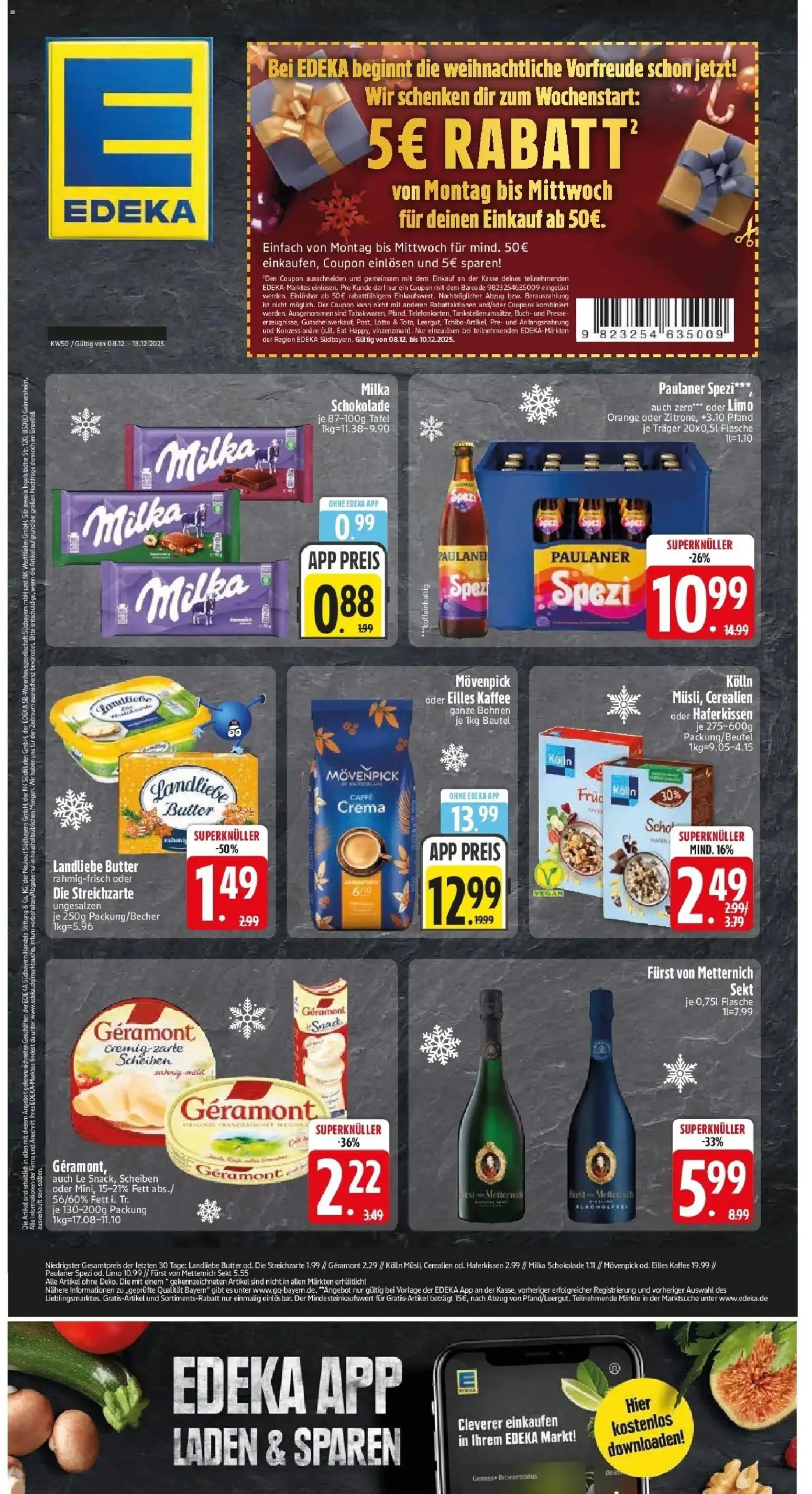 Vorschau von dem Prospekt des Geschäftes Edeka, gültig ab dem 08.12.2025