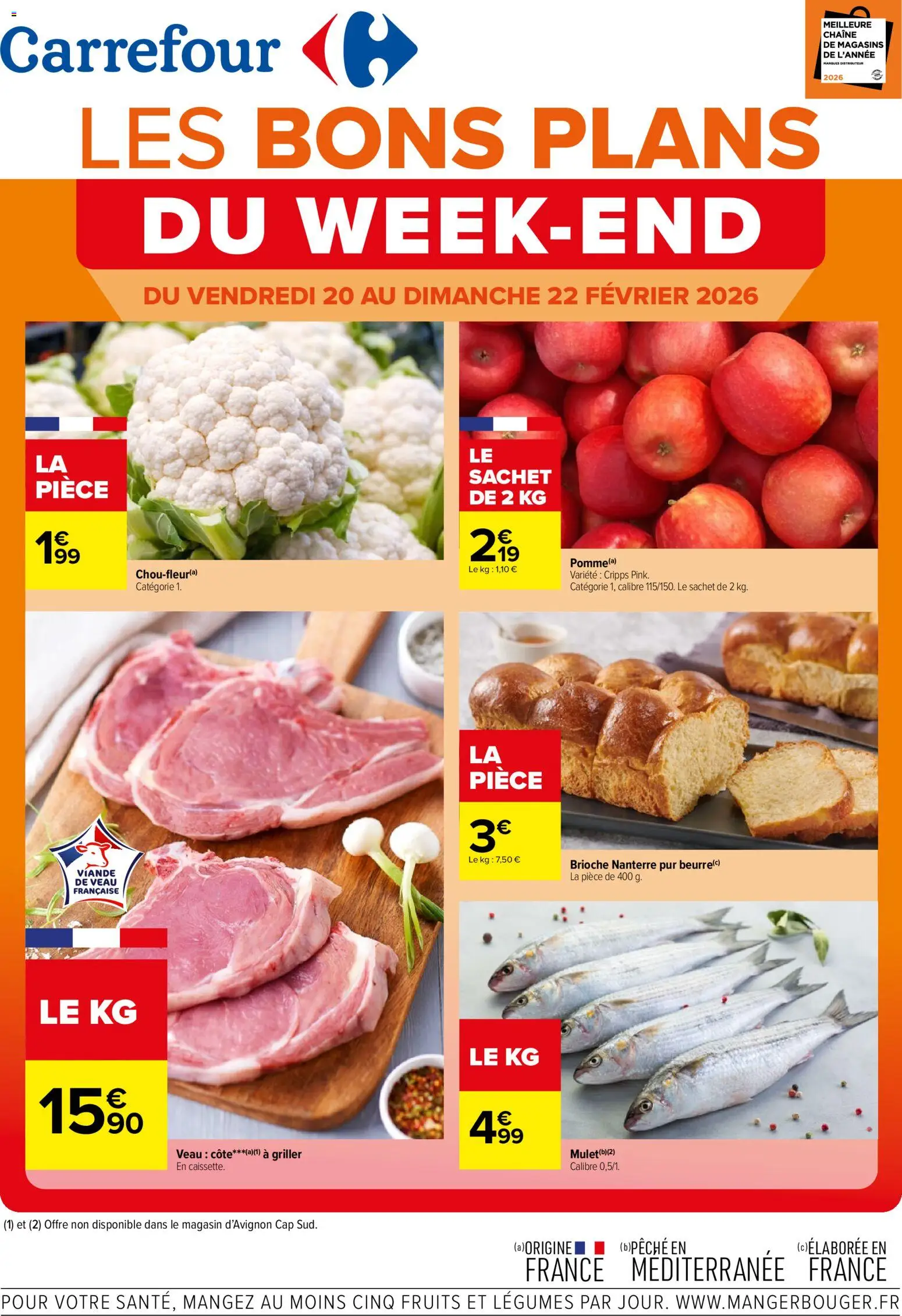 Prévisualisation de Les bons plans du week-end du magasin Carrefour formulaire valide 20/02/2026