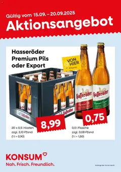 Vorschau von dem Prospekt des Geschäftes KONSUM Leipzig, gültig ab dem 15.09.2025