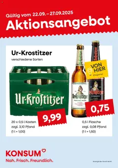 Vorschau von dem Prospekt des Geschäftes KONSUM Leipzig, gültig ab dem 22.09.2025