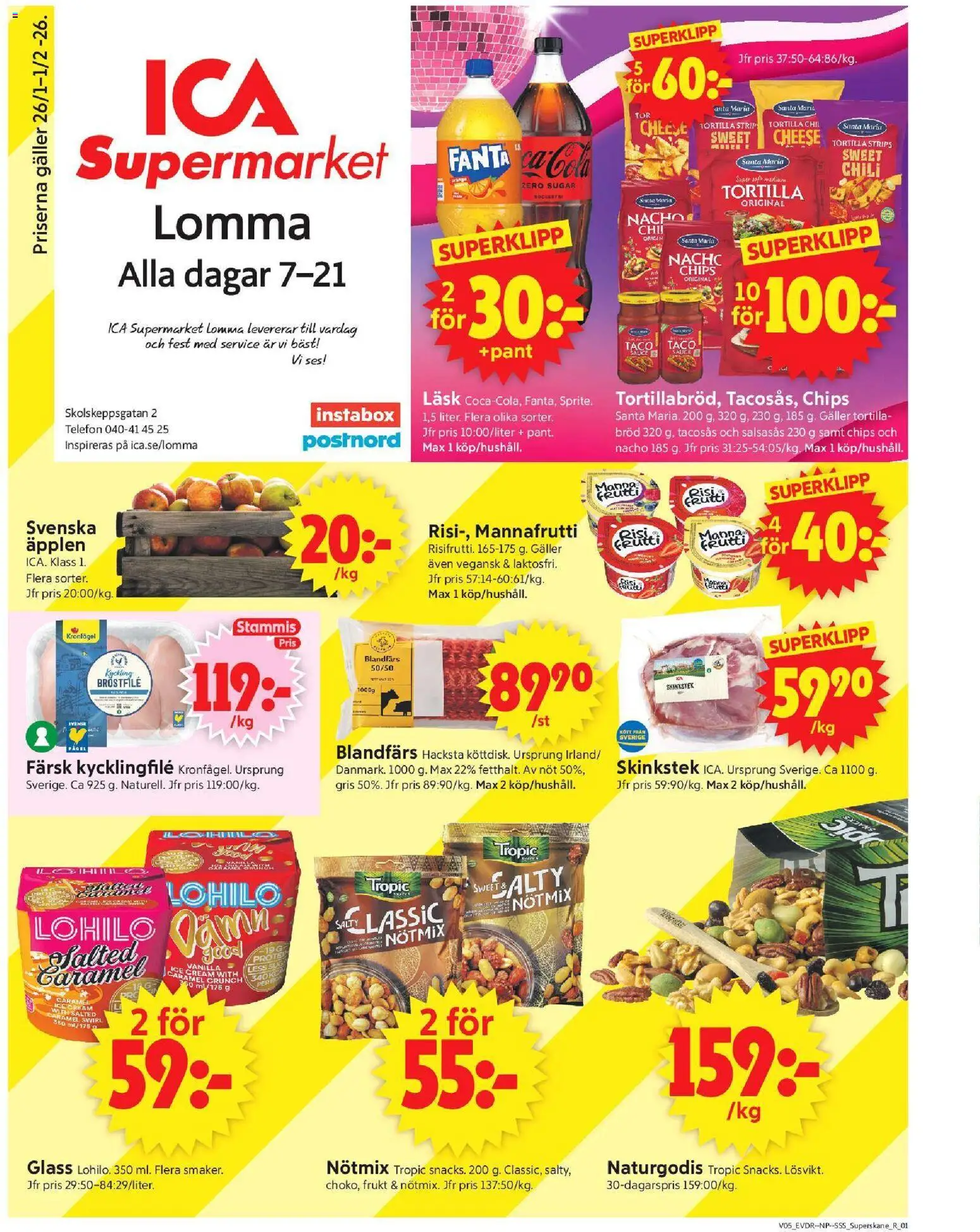 Förhandsgranska reklamblad Lomma från butik ICA Supermarket gäller från 26/01/2026