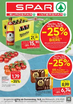 Vorschau der Angebote: Spar Aktuelle Angebote gültig ab 14.08.2025