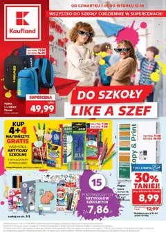 Pogląd gazetki "Do Szkoły Like A Szef" ze sklepu Kaufland ważnej od 07.08.2025