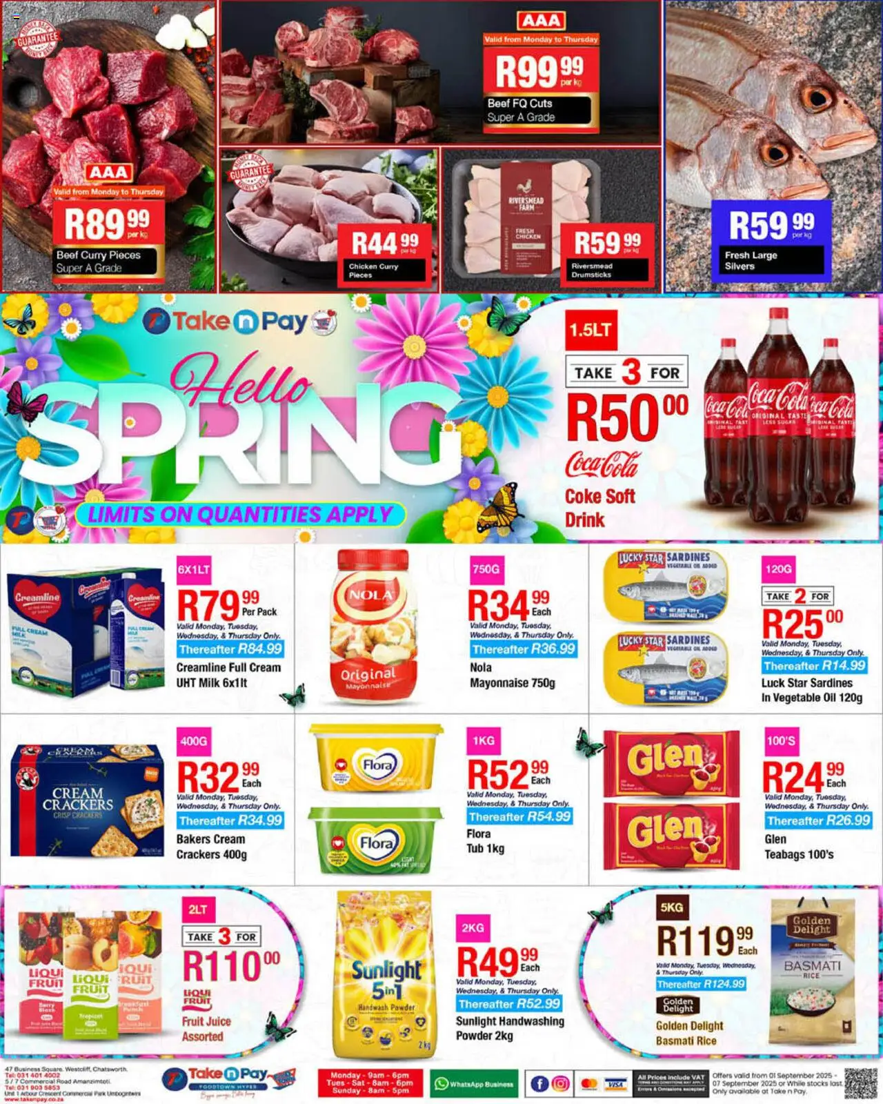 Take n Pay Specials from 01/09 - 07/09/2025 > Promotions