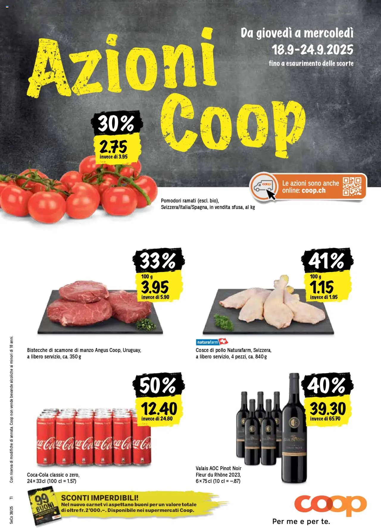 Coop Una settimana di azioni ab 18.09.2025 - Nächste woche - Seitennummer 1