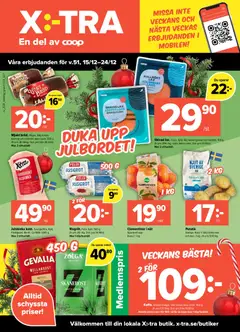 Förhandsgranska reklamblad Aktuella reklamblad Coop X:-TRA från butik Coop X:-TRA gäller från 15/12/2025
