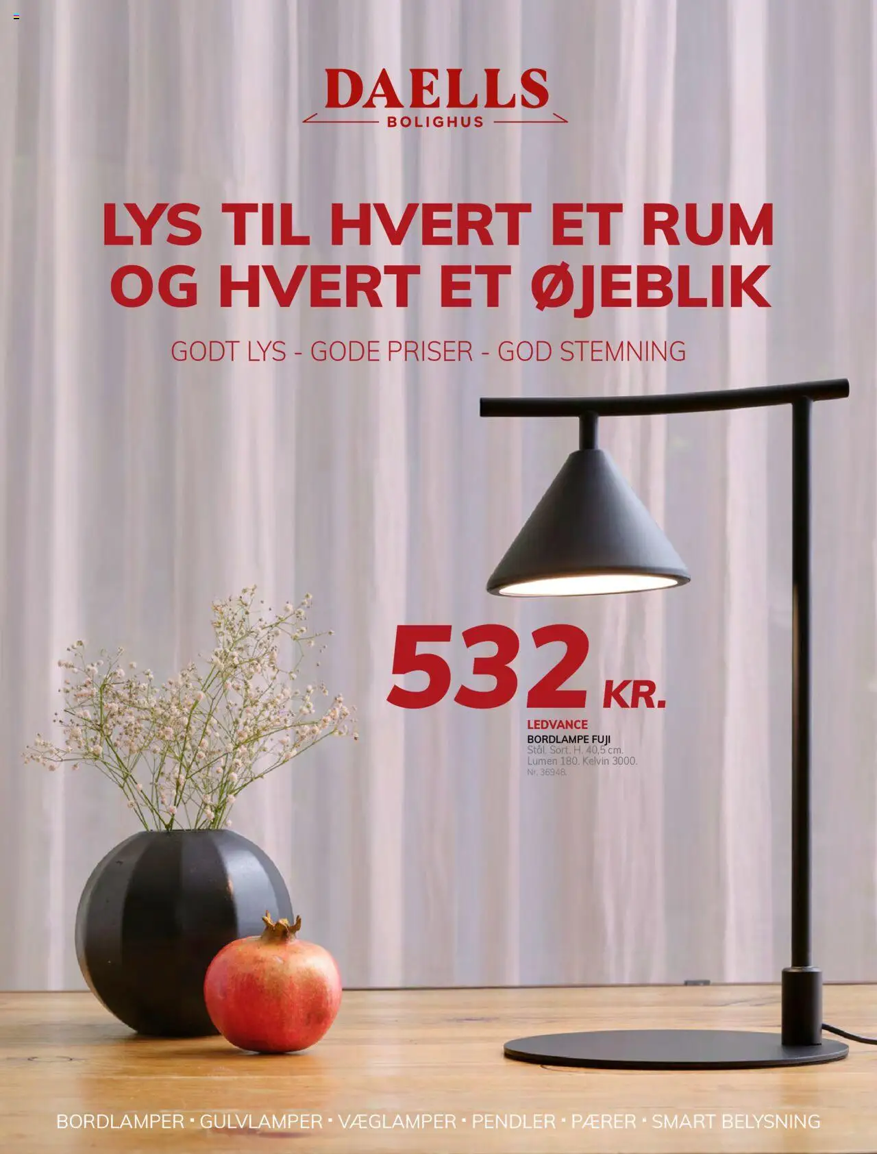 Eksempel på tilbudsavis Lamper 2025 fra butik Daells Bolighus gyldig fra 02/10/2025