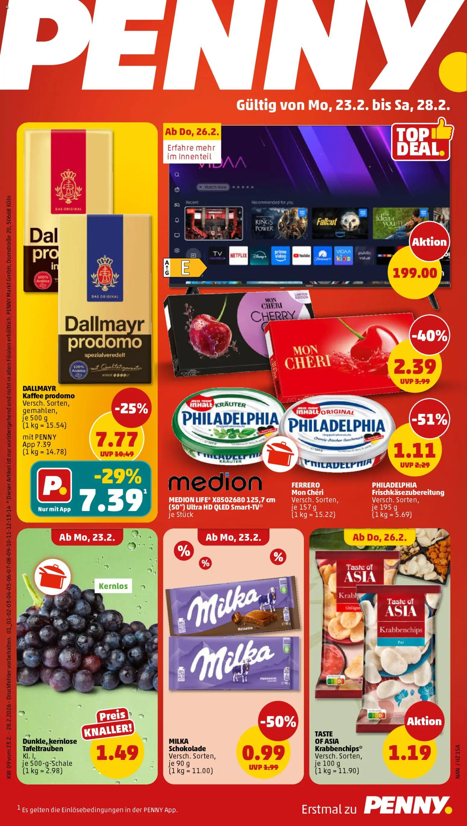 Vorschau von dem Prospekt des Geschäftes Penny, gültig ab dem 23.02.2026