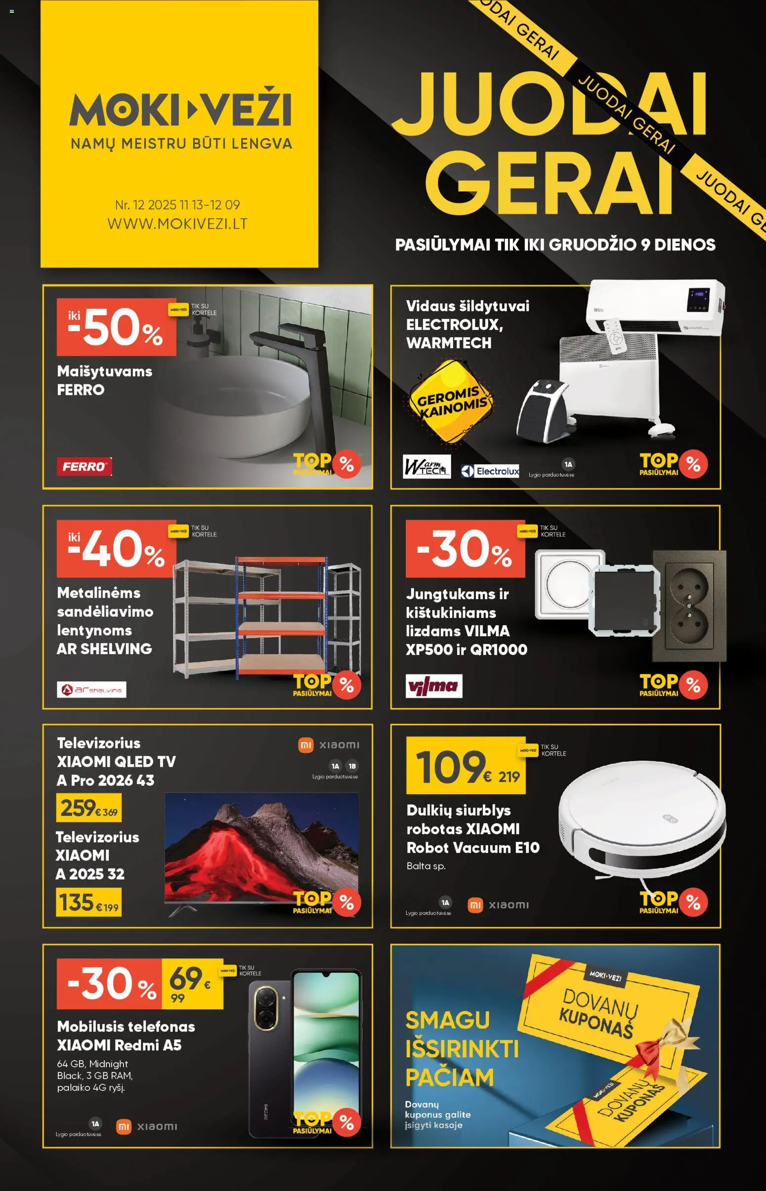 MOKI VEŽI parduotuvės leidinio Black Friday galiojančio nuo 2025.11.13 peržiūra