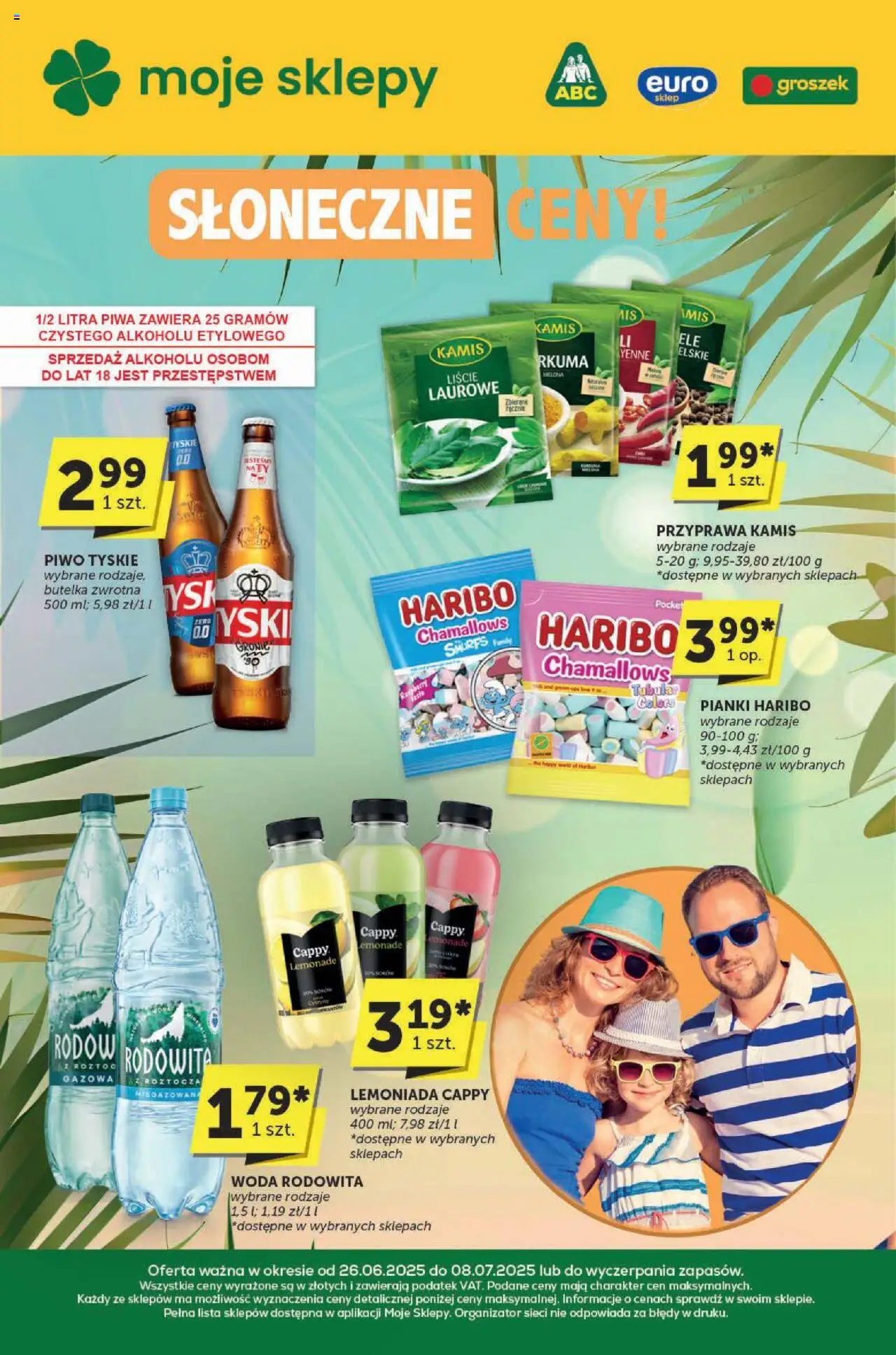 Euro Sklep Katalog od 26.06.2025 - Nowa Gazetka - Numer strony 1 - Groszek, Piwo tyskie, Lemoniada, Tyskie, Pianki, Piwo, Woda