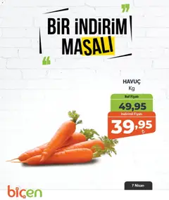 Biçen Market Biçen Market - Bir İndirim MaSalı - sebze 07.04.2026 - Broşürünün önizlemesi