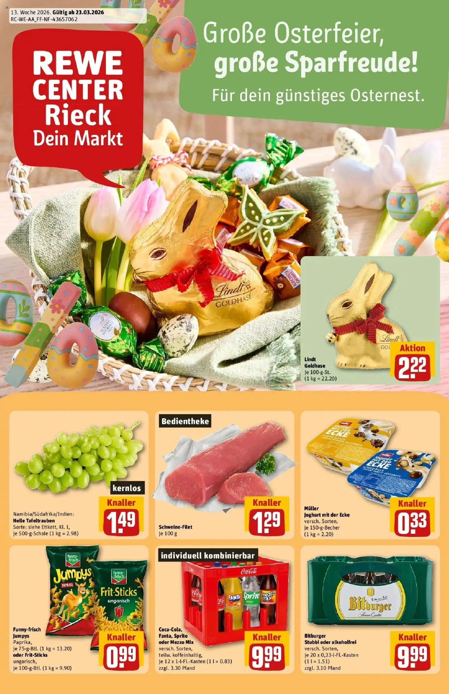 Vorschau von dem Prospekt des Geschäftes Rewe, gültig ab dem 23.03.2026